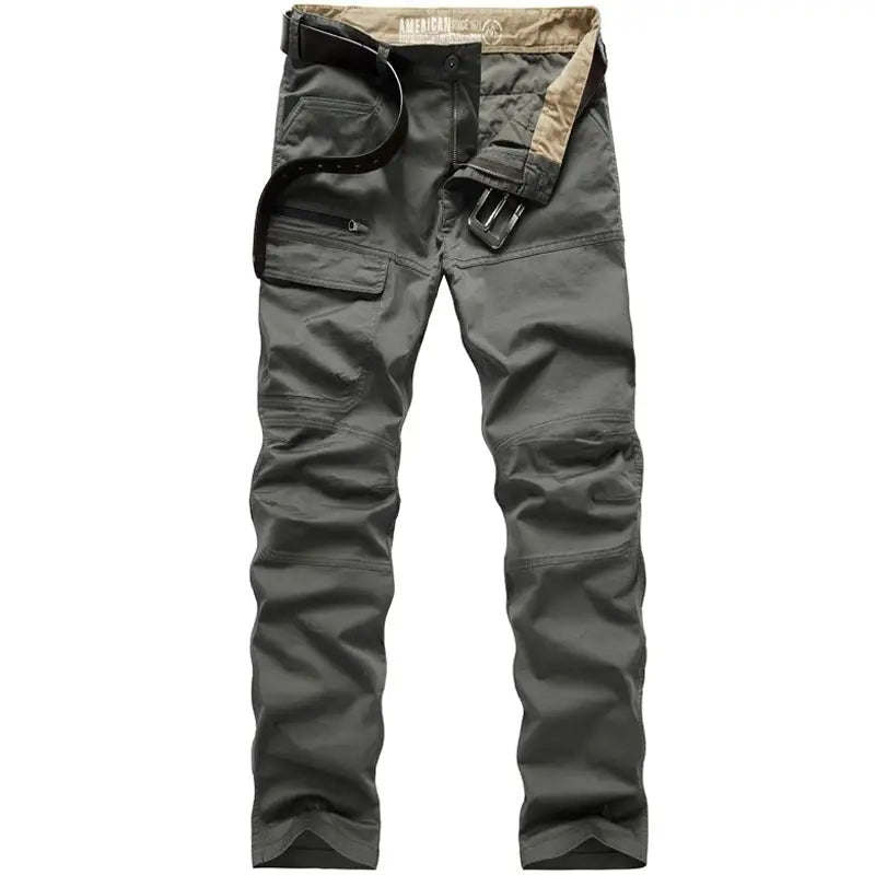 Straight With Multiple Pockets Pants - Army-Green / 42
