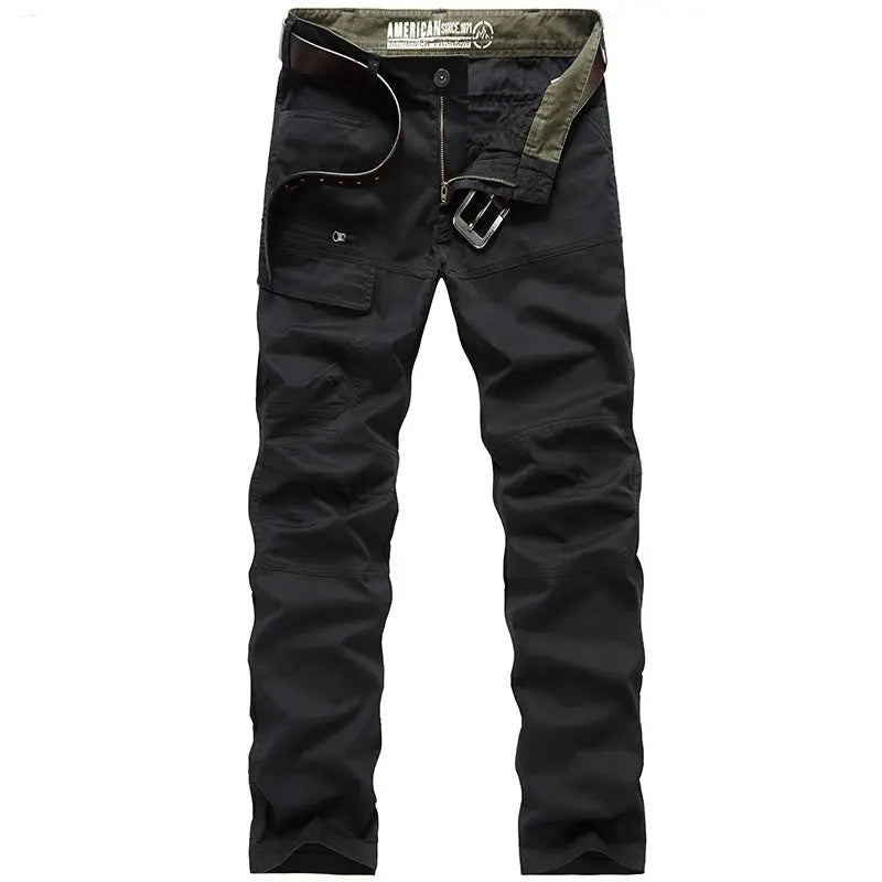 Straight With Multiple Pockets Pants - Black / 33 - 3035