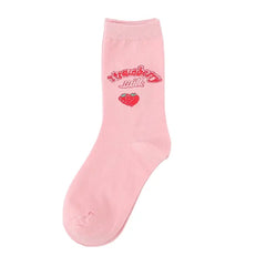 Strawberry Casual Socks - Pink / 35-39