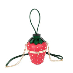 Strawberry Crossbody Chain Shoulder Handbag