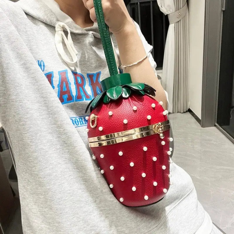 Strawberry Crossbody Chain Shoulder Handbag