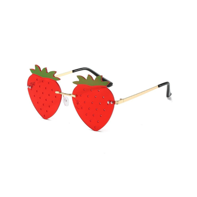 Strawberry Shape Sunglass - Red / One Size - Glasses