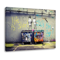 Street Children Banksy Canvas - NO FRAME / 20x30cm
