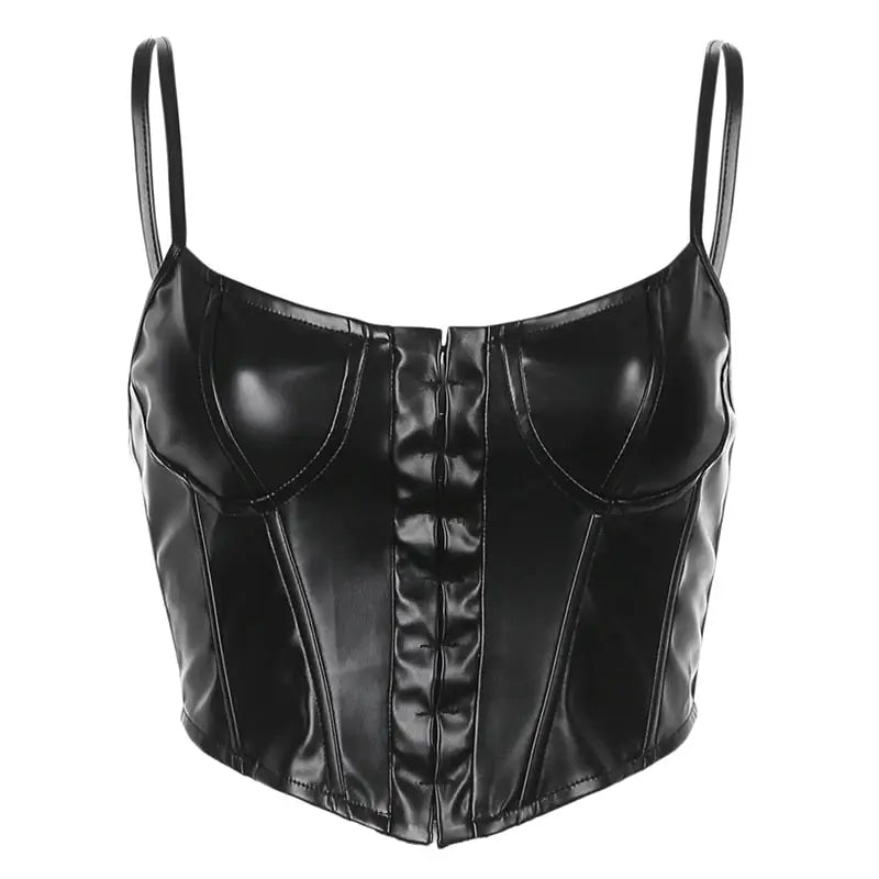 Street Style Backless Corset - black / S
