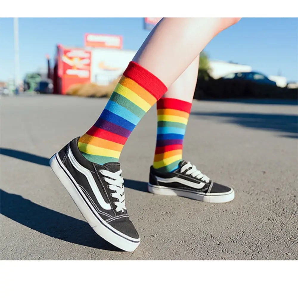 Stripe Rainbow Candy Color Socks