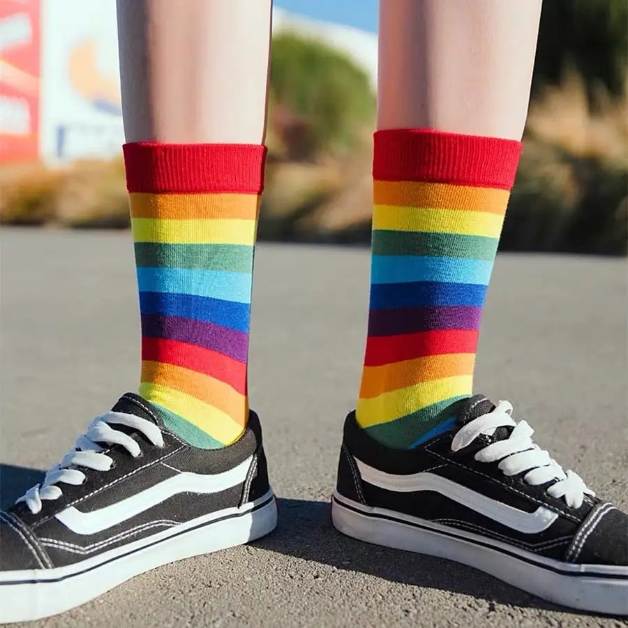 Stripe Rainbow Candy Color Socks