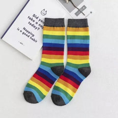 Stripe Rainbow Candy Color Socks