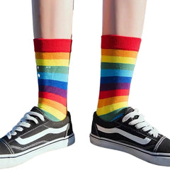 Stripe Rainbow Candy Color Socks