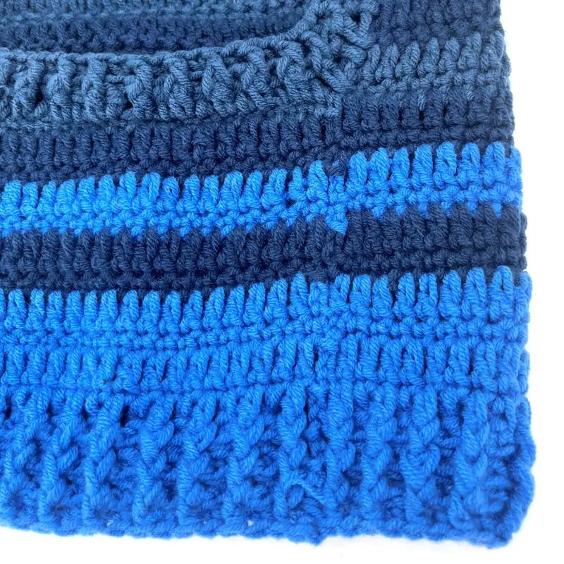 Striped Color Beanie Hat Knitted Balaclava