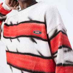 Striped Pullovers Knitted Sweater