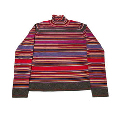 Striped Turtleneck Long Sleeve Sweatshirt