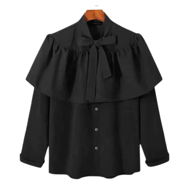 Stylish Long Sleeved Shirt With Ruffles