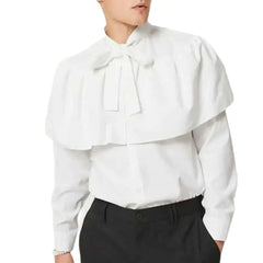 Stylish Long Sleeved Shirt With Ruffles