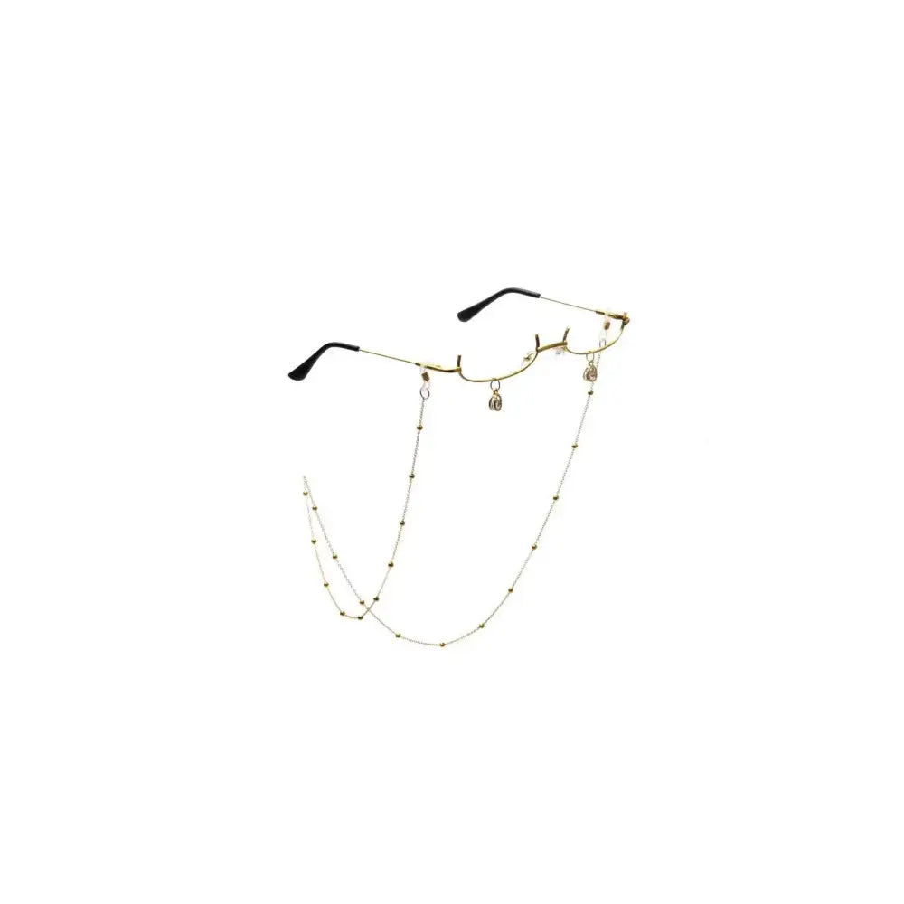 Stylish Metal Eyewear Frames - Gold Chain - Accesories