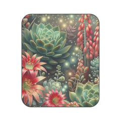 Succulents Picnic Blanket with Vibrant Sylvester Flowers