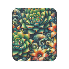 Succulents Picnic Blanket with Whimsical Succulent Pattern