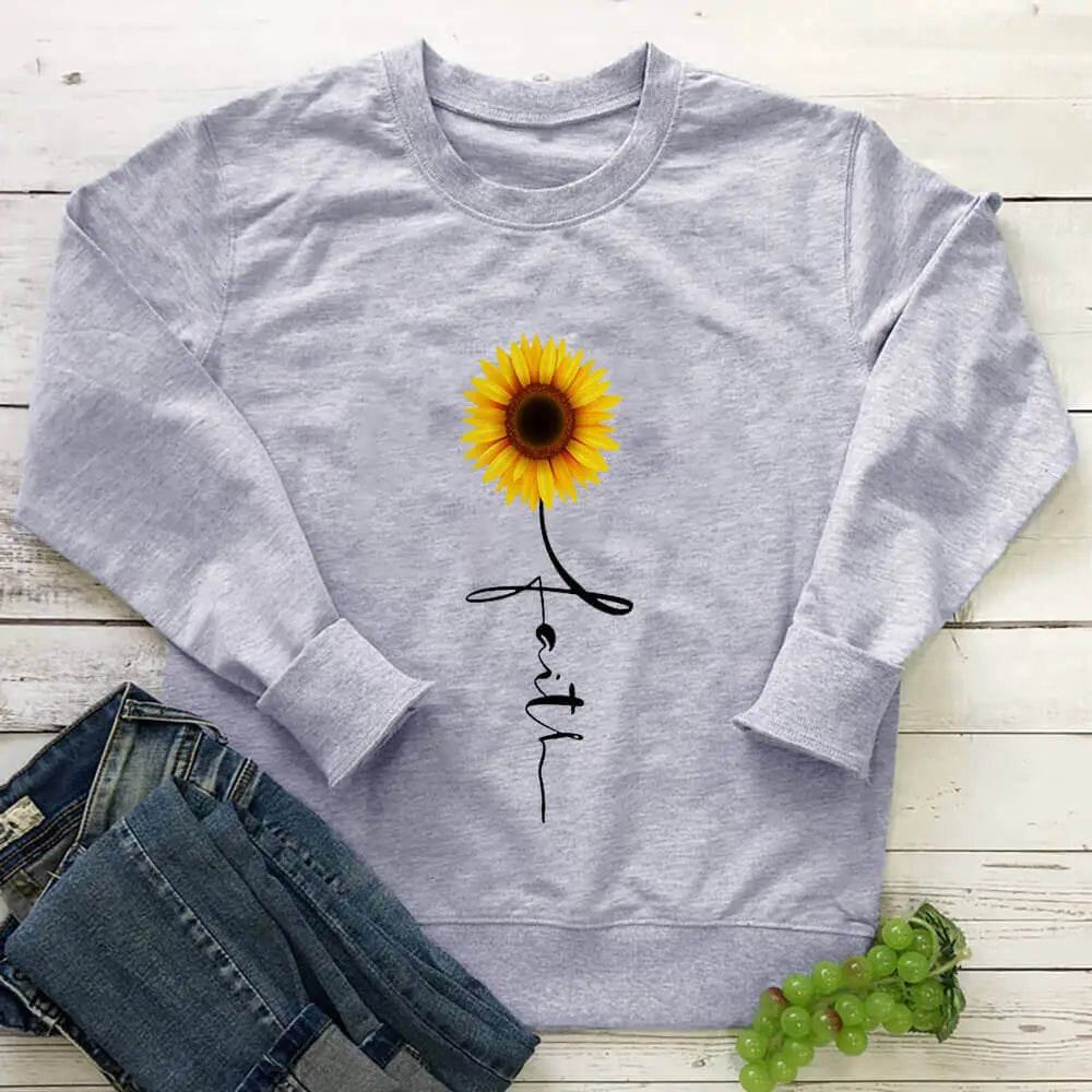 Sunflower Vegan Sweatshirt - Grey / S - SWEATSHIRT
