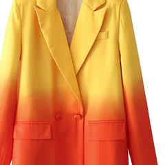 Sunset Double Breasted Lon Sleeve Blazer