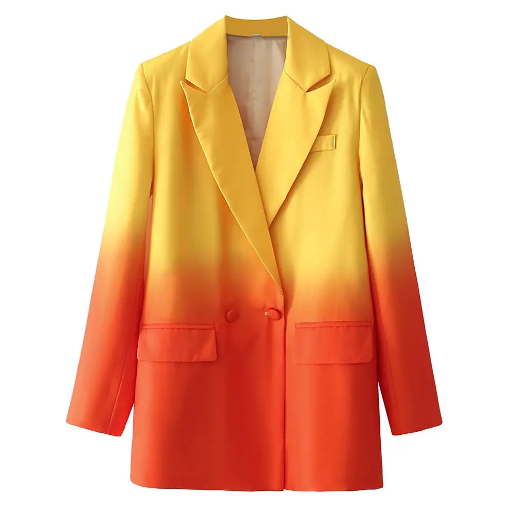 Sunset Double Breasted Lon Sleeve Blazer