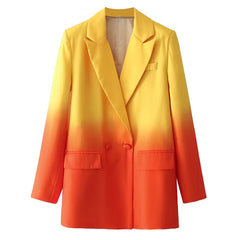 Sunset Double Breasted Lon Sleeve Blazer