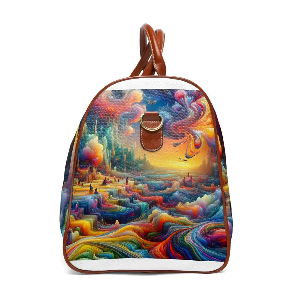 Surreal Voyager Waterproof Travel Bag with Psychedelic