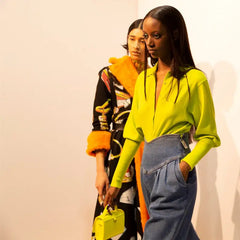 Sweater Vibrant Neon Color with Green Lantern Sleeve