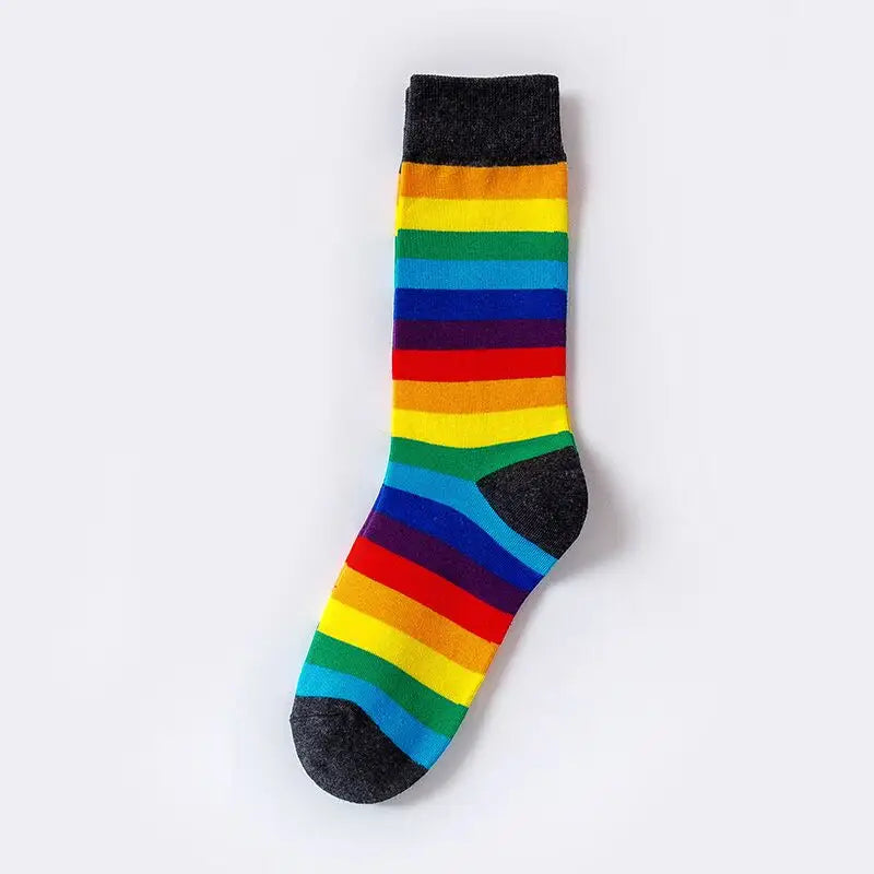 Sweet Candy Color Socks - Black. / Size Suit For 35-40