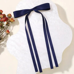 Sweet Candy Ribbon Tassel Bowknot Hairpins - Dark Blue / 2