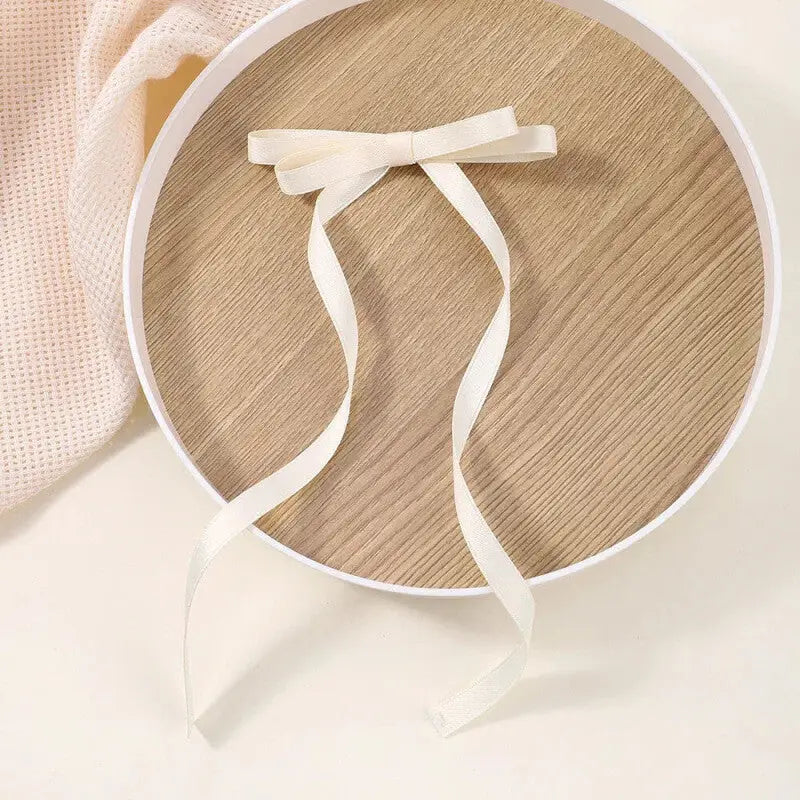 Sweet Candy Ribbon Tassel Bowknot Hairpins - White. / 2 Pcs