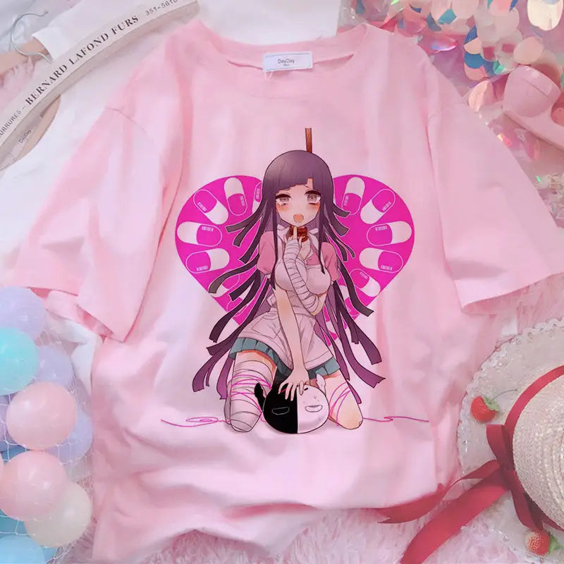 Sweet Girls Anime Style Oversize T-Shirt