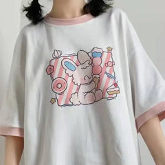 Sweet Rabbit Kawaii Oversize T-Shirt