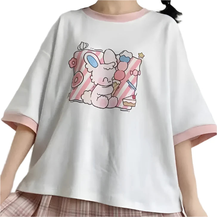 Sweet Rabbit Kawaii Oversize T-Shirt