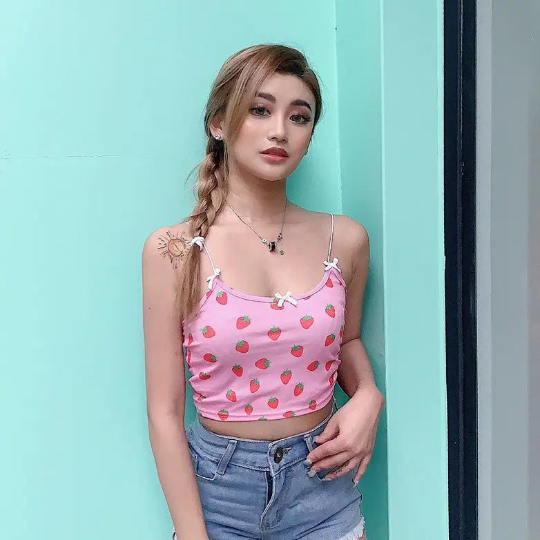 Sweet Strawberry Crop Top