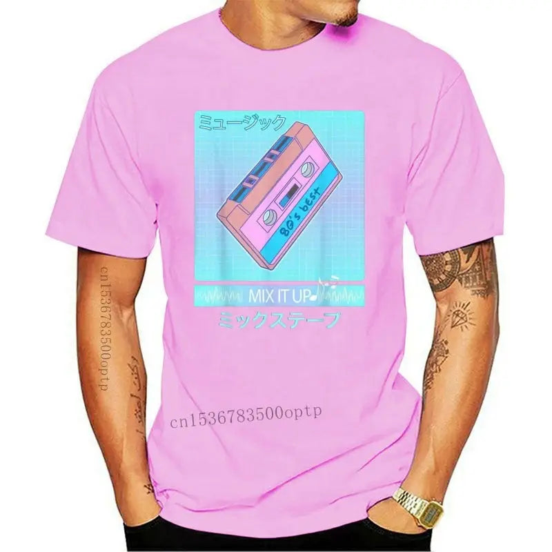 T-Shirt Japanese Aesthetic Vaporwave Mix Tape Design