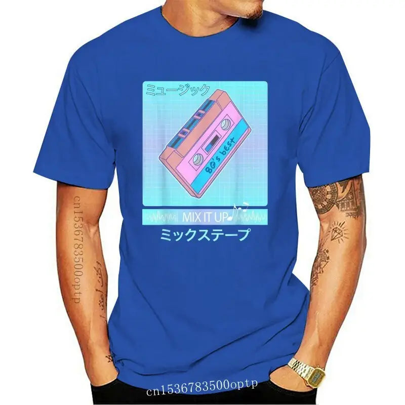 T-Shirt Japanese Aesthetic Vaporwave Mix Tape Design