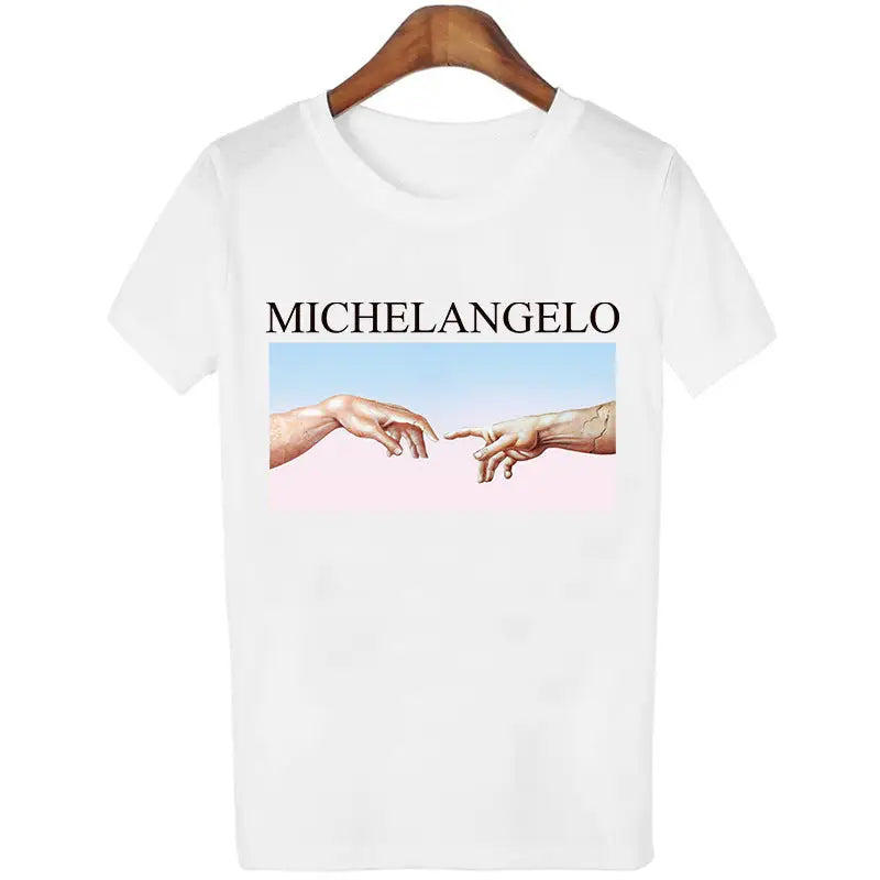 T-Shirt Michelangelo Creation Art Lover Soft Aesthetic