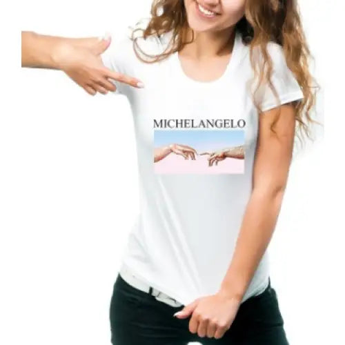 T-Shirt Michelangelo Creation Art Lover Soft Aesthetic