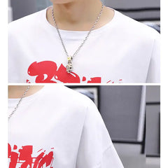 T Shirt Mid Sleeve Bring Da Ruckus Letters Hip Style