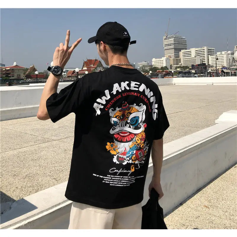 T Shirt Traditional Japanese Wave Best Style Black / M