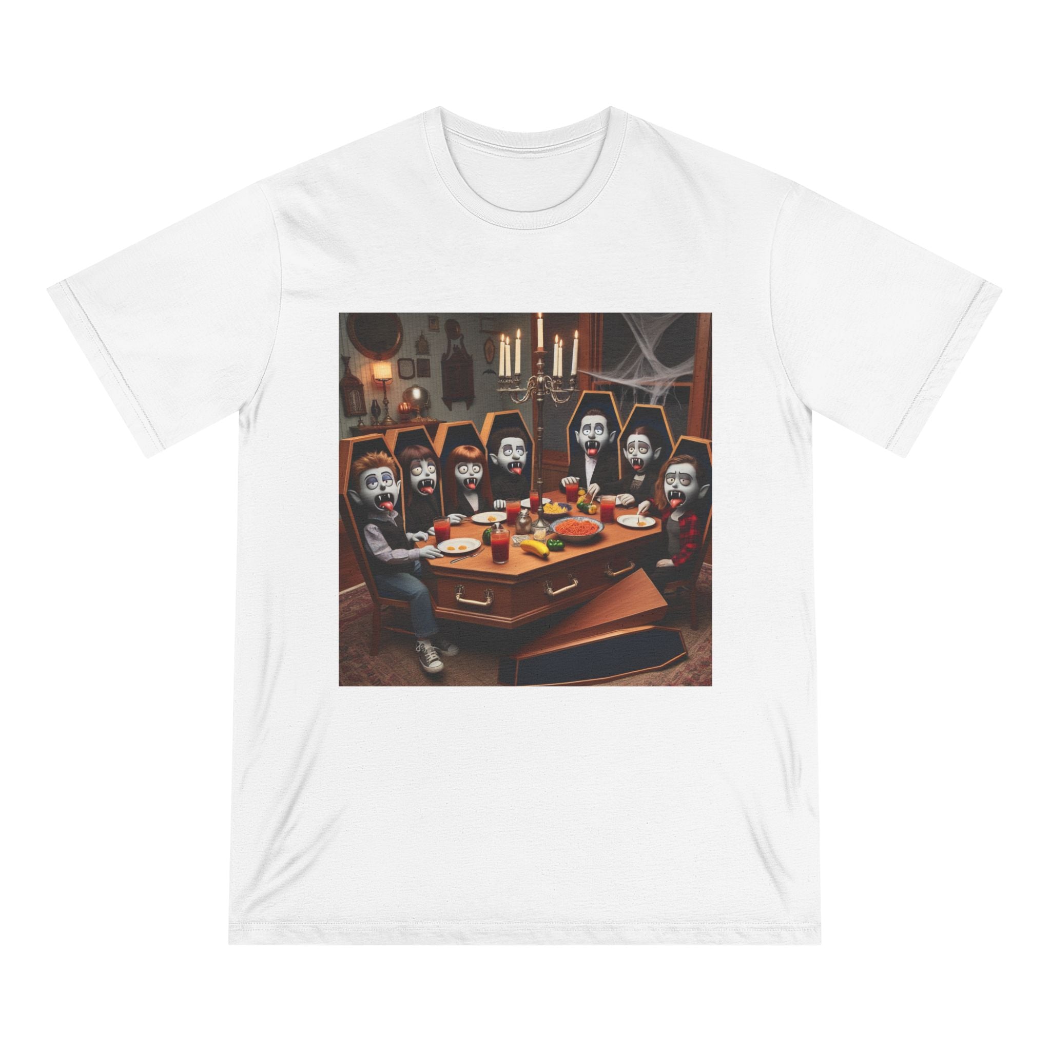 T-Shirt Vampire Family Dinner Aesthetic Clothing White / XS