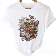 T-shirts Tops With Short Sleeve Cartoon Prints