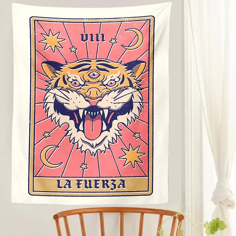 Tarot Tapestry Sun Moon Tiger Tapestry Wall