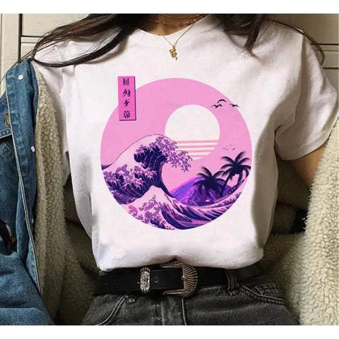 The Big Wave Style Vaporwave T-Shirt