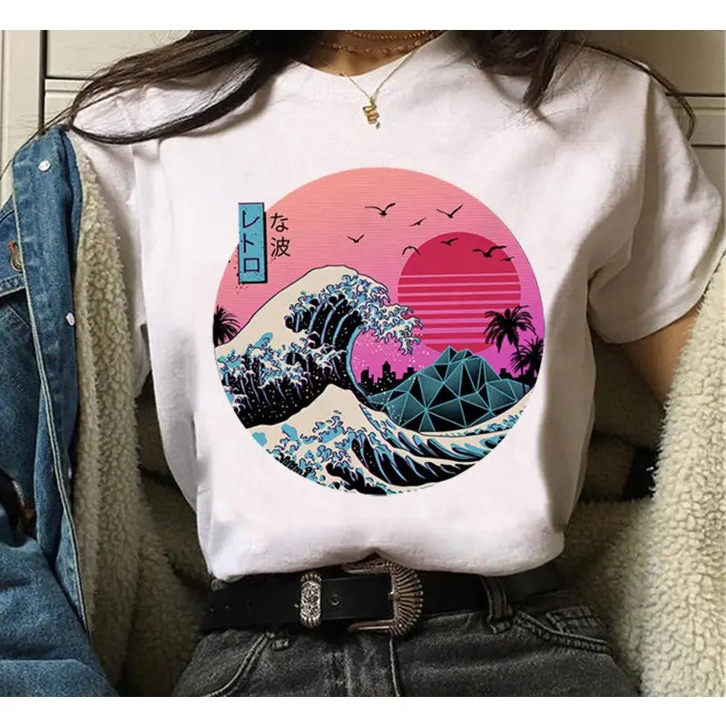 The Big Wave Style Vaporwave T-Shirt