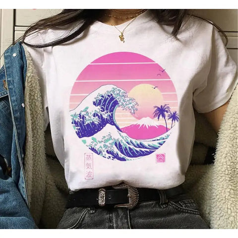 The Big Wave Style Vaporwave T-Shirt