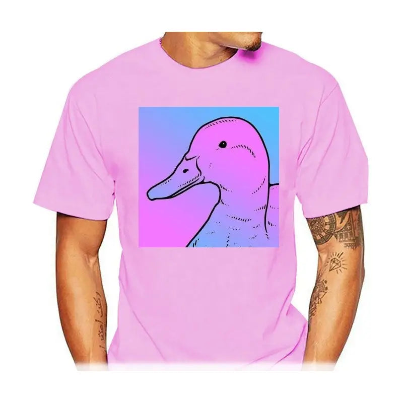 The Duck Aesthetic Men T-Shirt - Pink / S