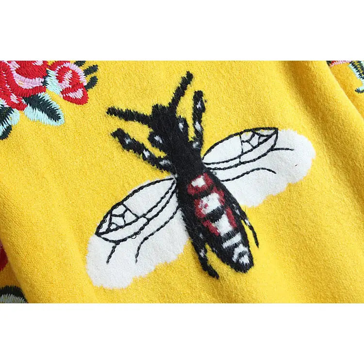 ’The Fly and The Rose’ Knitted Sweater