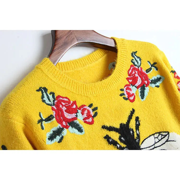 ’The Fly and The Rose’ Knitted Sweater