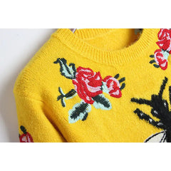 ’The Fly and The Rose’ Knitted Sweater