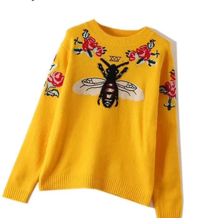 ’The Fly and The Rose’ Knitted Sweater